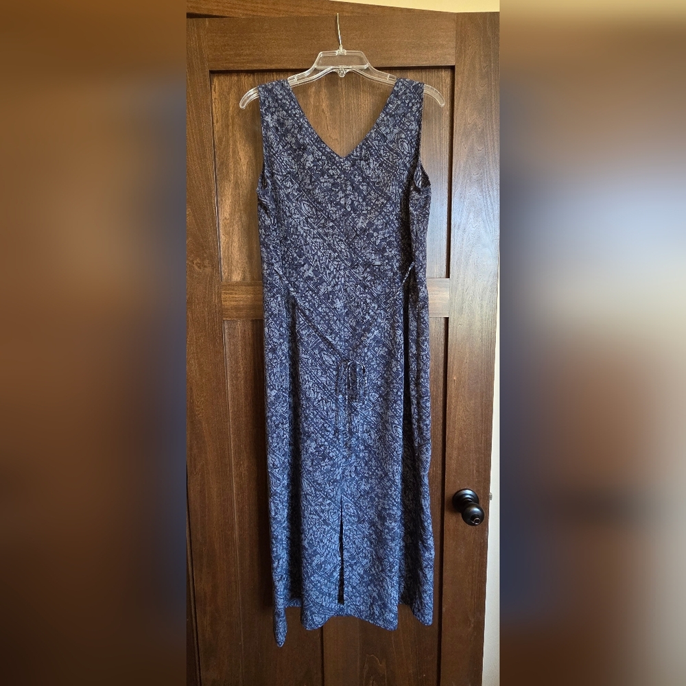 Northern Reflections Blue, Grey, Black Patterned Maxi Dress - Picture 3 of 6
